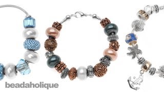 How to Make an European Style Large Hole Bead Bracelet [upl. by Manlove]