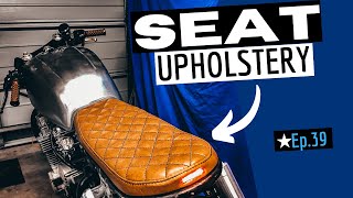 Brat Style Seat Upholstery ★ TimeLapse amp Custom Tail Light Mounting  Cafe Racer Build [upl. by Madlin586]