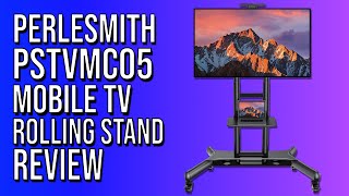 PERLESMITH PSTVMC05 MOBILE TV CART WITH WHEELS STAND REVIEW [upl. by Chao640]