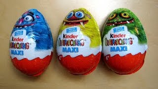 Kinder Monster Maxi Surprise Eggs [upl. by Kcam]