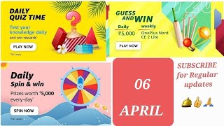 06 APR Amazon Guess And Win Quiz AnsT20 CRICKET MANIAAMAZON QUIZ TODAY AMAZON QUIZ ANSWERS TODAY [upl. by Yurik]