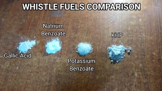 Whistle Rocket Fuels Comparison  KHP Gallic Acid Natrium Potassium Benzoate [upl. by Kauffman]