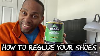 How to reglue shoes using Barge Infinity Cement [upl. by Naga860]