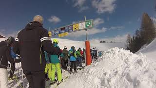 Dolomites Seiser Alm Skiing with Rae [upl. by Trauts]