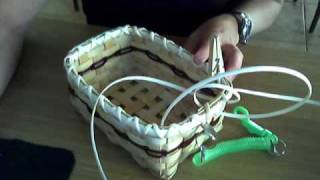 Basket Weaving Video 11cLashing on the Rim [upl. by Zoa]