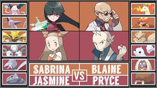 Semifinal SABRINAampJASMINE vs BLAINEampPRYCE  KantoJohto Gym Leader Tournament Battle 6 [upl. by Ennirak]