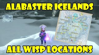 All Wisp locations in Alabaster Icelands Map with markings Pokemon Legends Arceus [upl. by Rosenblum]