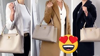 Louis Vuitton Capucines MM Bag Review  💃 STYLED with 13 OUTFITS [upl. by Genevra]