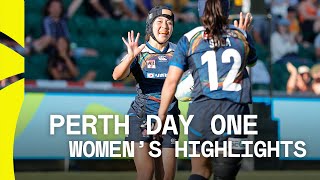 Great Britain STUN Australia  Perth HSBC SVNS Day One Womens Highlights [upl. by Adnolehs]