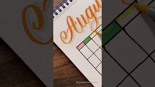 August 2023 Calendar  Bullet journal  Plan with me nhuandaocalligraphy shorts [upl. by Lihas15]