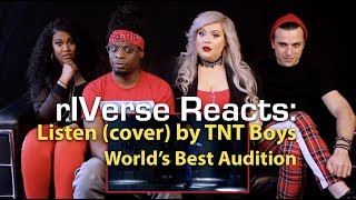 rIVerse Reacts Listen cover by TNT Boys  Worlds Best Audition Reaction [upl. by Hebe21]