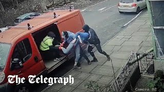 Shocking moment a kidnap is caught on camera in West Yorkshire [upl. by Norty]