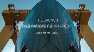 Mangusta 104 REV6  The launch  Mangusta Yachts [upl. by Larcher]