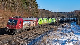 Güterzüge im Blockabstand  FLEX 151 124 Flixtrain Taurus ZSSK Cargo RTI RTB IGE uvm bei Laaber [upl. by Idnil474]