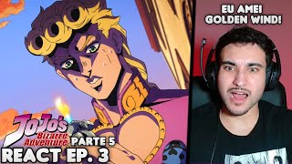 GIORNO É INCRÍVEL DEMAIS React JoJos Bizarre Adventure Parte 5 EP 3 [upl. by Akinej]