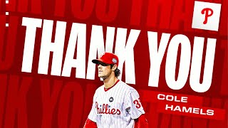 Cole Hamels retirement ceremony 4x AllStar pitcher was 2008 World Series MVP for Phillies [upl. by Sheeb]