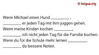 A1 A2 B1 B2 Übungen Konjunktiv II wenn Bedingungen würde wäre müsste könnte hätte dürft [upl. by Reel]