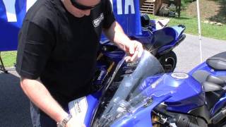 Zero Gravity Yamaha R1 Windscreen Install Video [upl. by Annoved196]