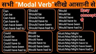 All Modal Verbs in English  Learn All Modal Auxiliary Verb with Easy Concept [upl. by Hujsak682]