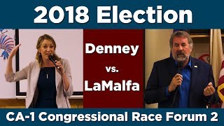 Denney vs LaMalfa Forum 2–California District 1 Congressional Campaign 2018 [upl. by Hemminger]