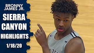 Bronny James BJ Boston and Sierra Canyon put on dunkfest vs Dominican  Prep Highlights [upl. by Cryan]