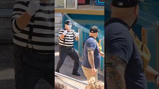 O mímico Tom achou que não seria descoberto ao imitar 😲😱😂tomthemime seaworldmime seaworldorlando [upl. by Cade]