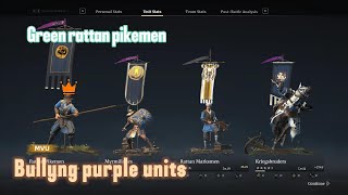 Rattan pikemen vs Purple units [upl. by Airdnala]