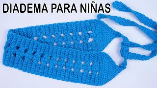 🔴HERMOSA DIADEMA Tejida a CROCHET para Niñas EN TODAS LAS TALLAS crochet tutorial diy [upl. by Valtin]