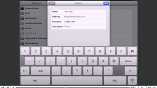 How to setup a Yahoo email account on your iPad [upl. by Anyar568]