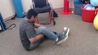 T6 Paraplegic Floor to Chair Transfer [upl. by Einra]