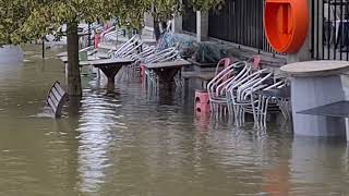 River Thames New Year floods in Staines upon Thames January 2024 [upl. by Trudnak65]