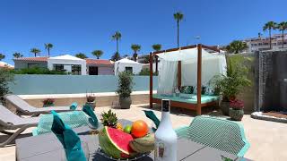 Luxury Bungalow OneBedroom with Extra Big ChillOut Terrace Balinese Bed Costa Adeje Tenerife [upl. by Sinclare]