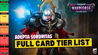 Adepta Sororitas Card Tier List  Warhammer 40000 Warpforge [upl. by Longerich32]