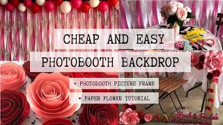 DIY PHOTOBOOTH BACKDROP  CHEAP AND EASY PARTY DECOR [upl. by Norma697]