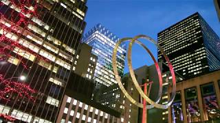 Annular Eclipse 1998  George Rickey Sculptor  News Corp Plaza NY [upl. by Laurie]