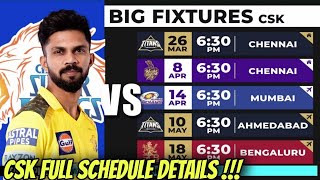 CSK VS MI 🔥 IPL 2024 Schedule Full Match Details [upl. by Sumer]