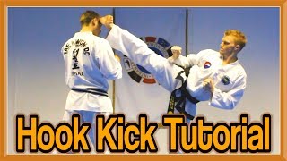 Taekwondo Hook Kick Tutorial  GNT How to [upl. by Hnamik]