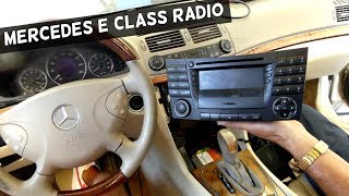 HOW TO REMOVE RADIO ON MERCEDES W211 RADIO REPLACEMENT [upl. by Yeslaehc]