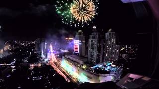 Bangkok New Years Eve 2016 Countdown and Fireworks Over Central World [upl. by Korie]