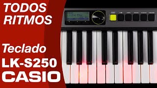 RITMOS TECLADO CASIOTONE LKS250 CASIO [upl. by Solegnave714]