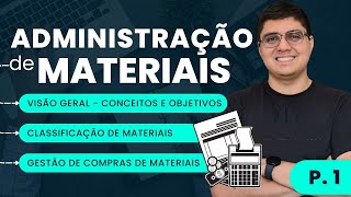 Noções de administração de Materiais  FGV  Parte 1Prof Marcelo Soares [upl. by Athallia]