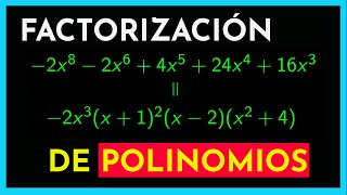 ✅▶ FACTORIZACIÓN de POLINOMIOS 💥 Polinomio irreducible Ruffini división de polinomios [upl. by Niatsirt]