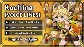 Kachina  All Voice Lines ENGLISH Voice Over  Genshin Impact  M0har1b [upl. by Bartlett610]