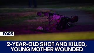 2yearold shot killed in Langley Park young mom wounded [upl. by Malony405]