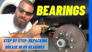 How to repack wheel bearings  Installing grease seals on Grand Design Solitude [upl. by Frank]