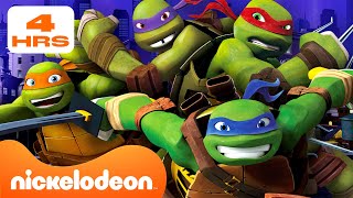 Les Tortues Ninja  Un marathon de plus de 4 heures des meilleurs combats des Tortues  Nickelodeon [upl. by Kalindi]