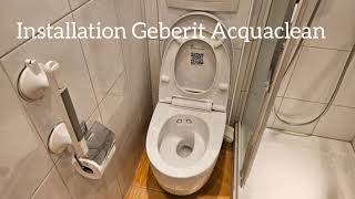 Montage eines Dusch WC Geberit Acquacleanacquaclean [upl. by Guglielma]