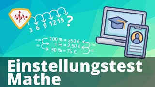 Einstellungstest Mathe Zahlenreihen Logik Dreisatz und Zins [upl. by Bland287]