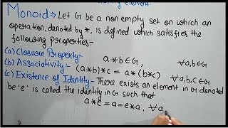 Group Theory Monoid  Examples  Lecture 5  Theta Classes [upl. by Stalker716]