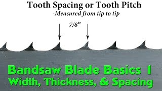 Sawmill Bandsaw Blade Basics Part 1  Width Thickness and Tooth Spacing [upl. by Nahtnamas]